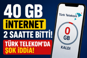 Türk Telekom Kullanıcısından Dikkat Çeken Şikayet: 40 GB İnternet Erken Bitti, 15 GB Ek Paket Saatler İçinde Tükendi